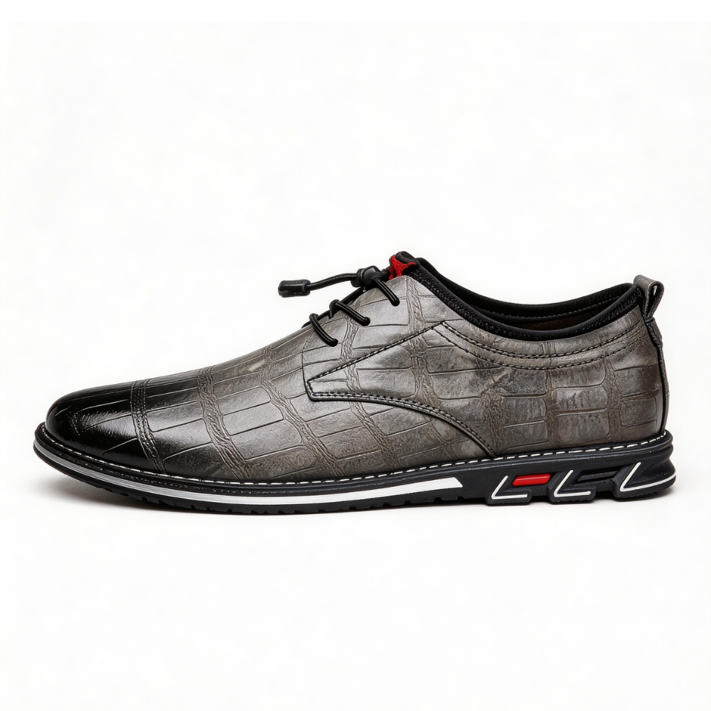 The Marshall — Croc-Embossed Dress Oxford