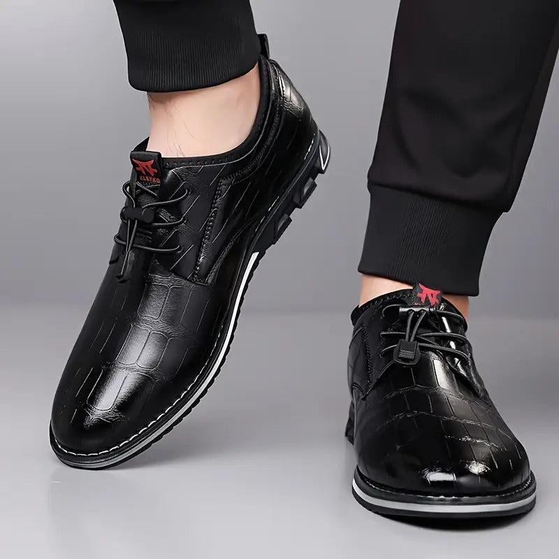 The Marshall — Croc-Embossed Dress Oxford