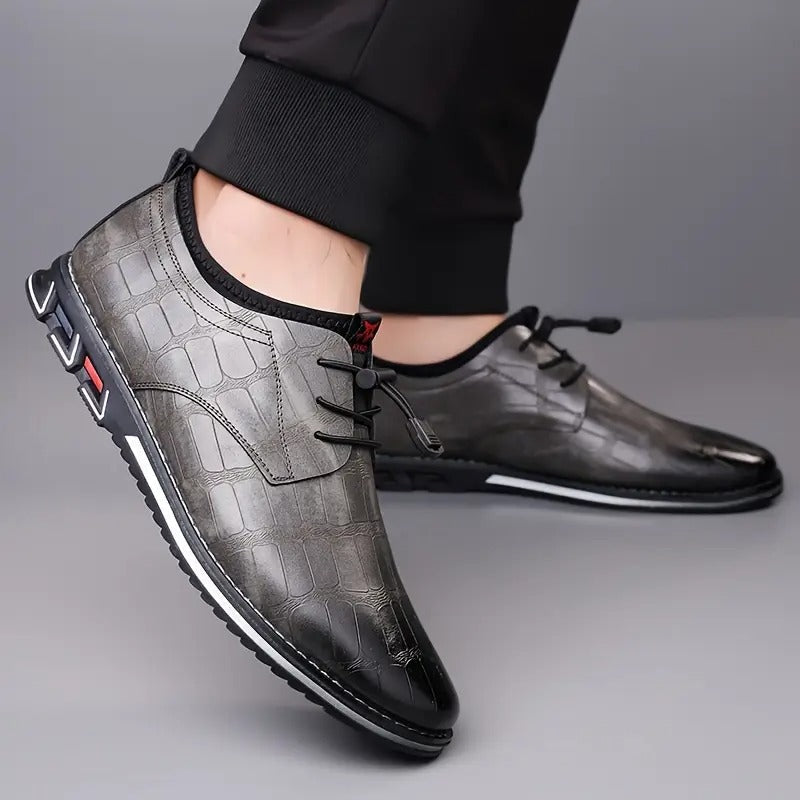 The Marshall — Croc-Embossed Dress Oxford