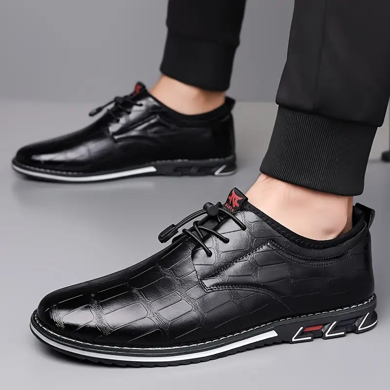 The Marshall — Croc-Embossed Dress Oxford