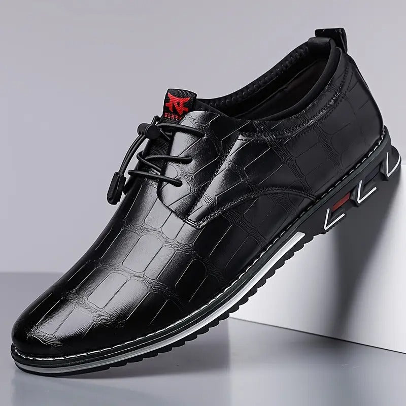 The Marshall — Croc-Embossed Dress Oxford