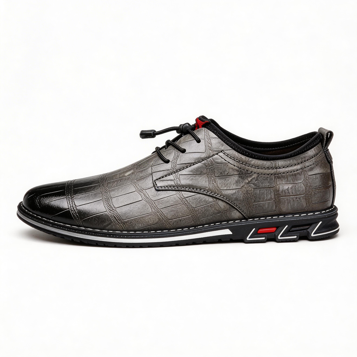 The Marshall — Croc-Embossed Dress Oxford